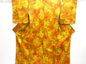 未使用品　花模様小紋着物
